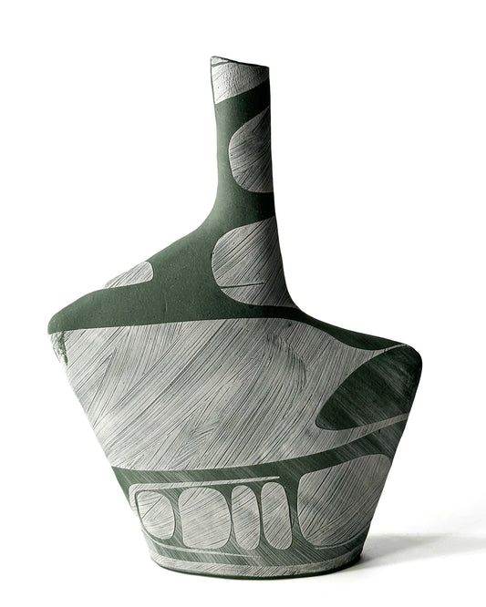 Green vase