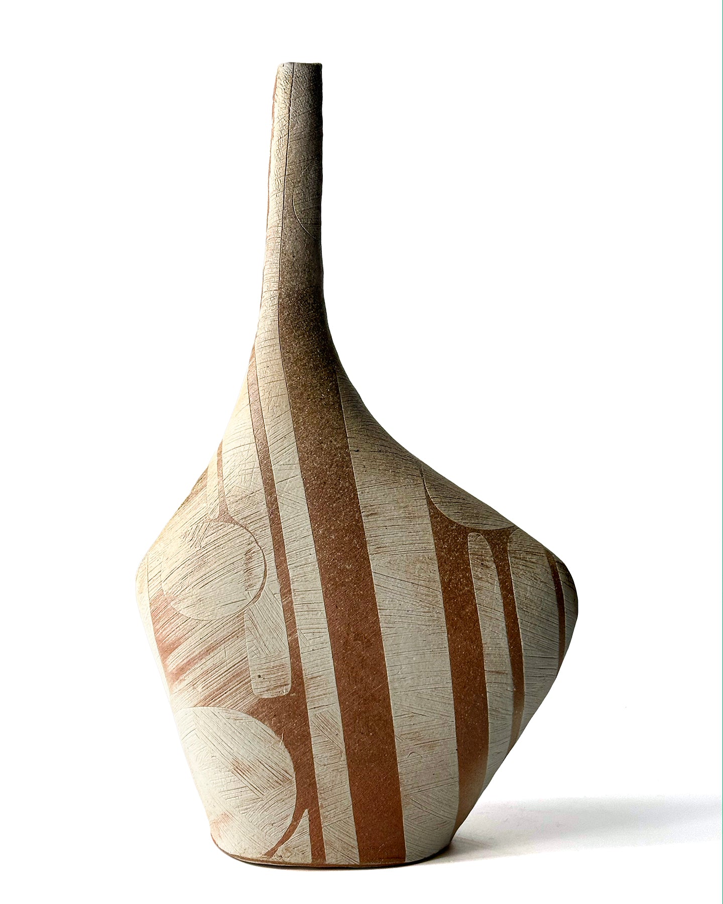 Tall wood fired vase